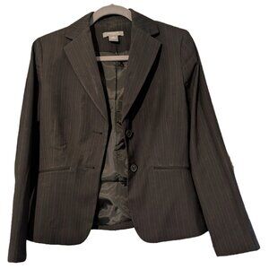 Ann Taylor Pinstripe Fitted Blazer Sz 4P